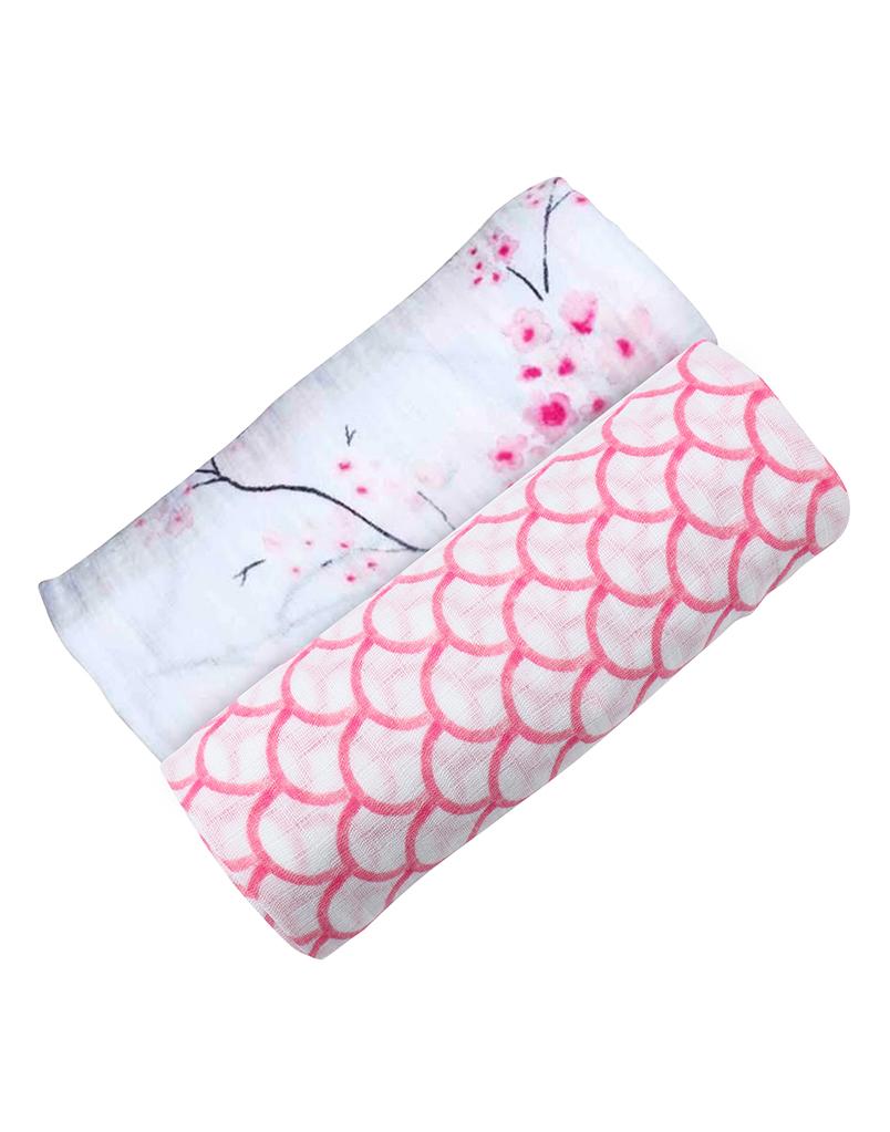 Malabar Baby Organic Swaddle Set - Sakura-felix & mina