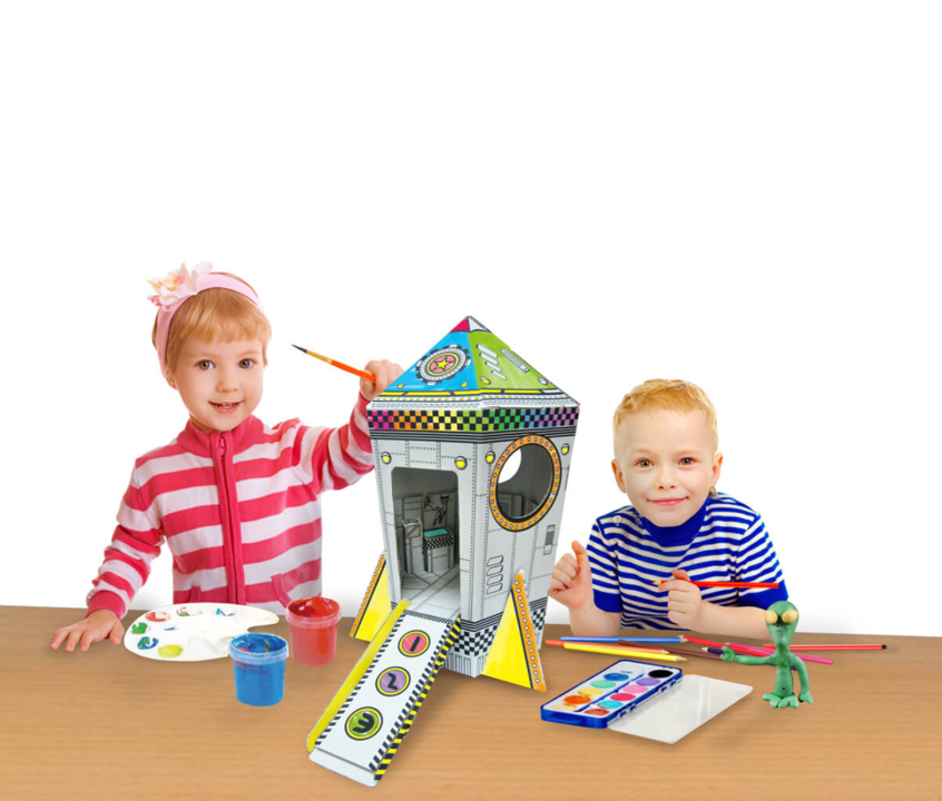 Goodie Bag: Funny Paper Furniture - Cardboard Mini Rocket-felix & mina