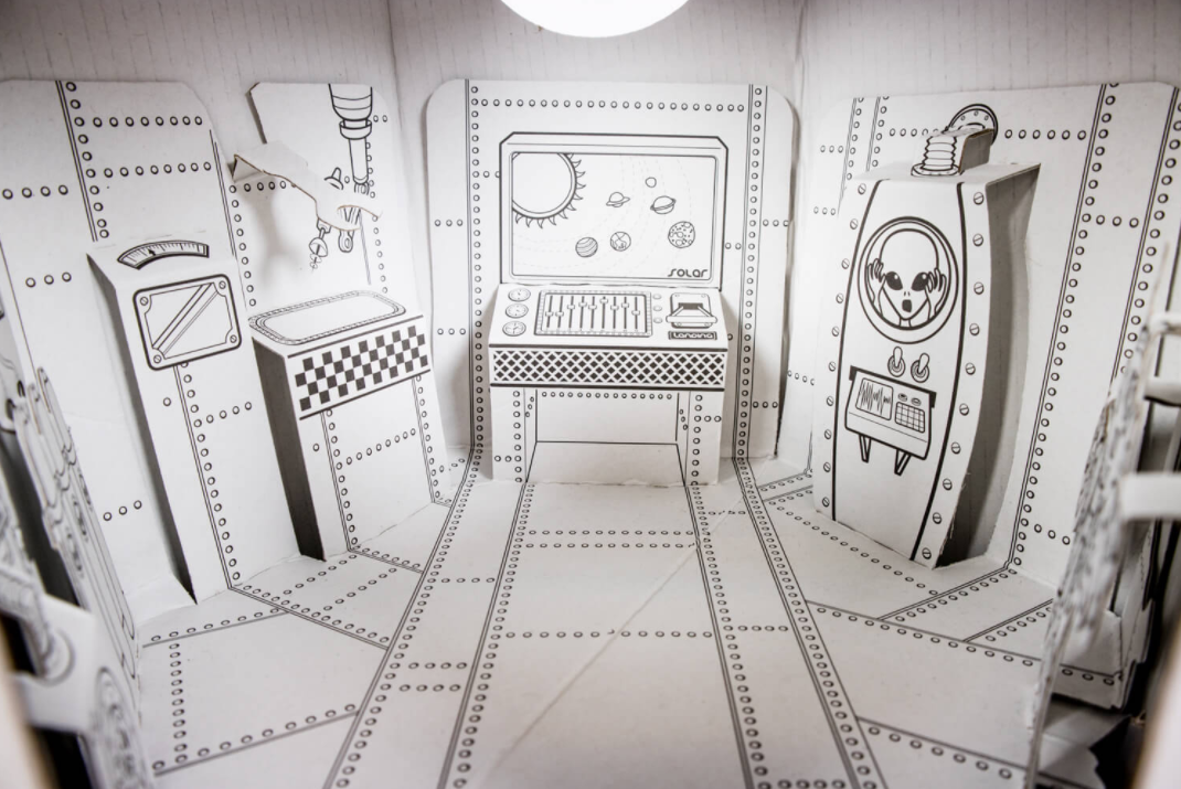 Goodie Bag: Funny Paper Furniture - Cardboard Mini Rocket-felix & mina