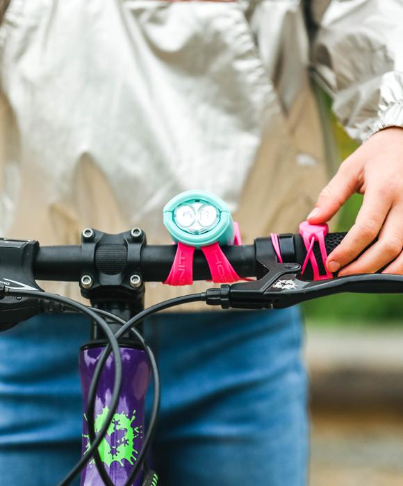 Hornit Bike Horn & Light - Hornit Mini (pink & turquoise) - 25 Sounds!-felix & mina