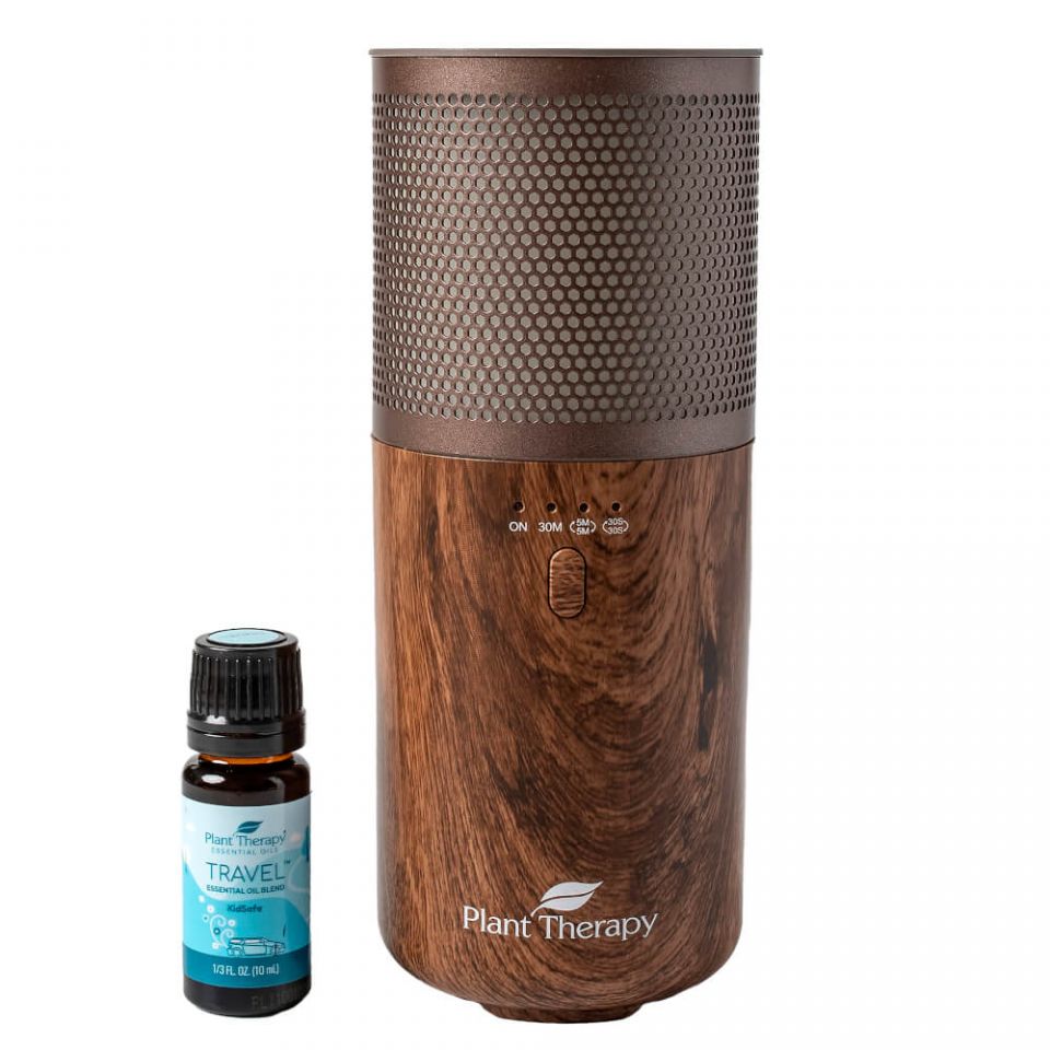 Plant Therapy Portable Diffuser with Travel Pack (Wood Grain)-felix & mina