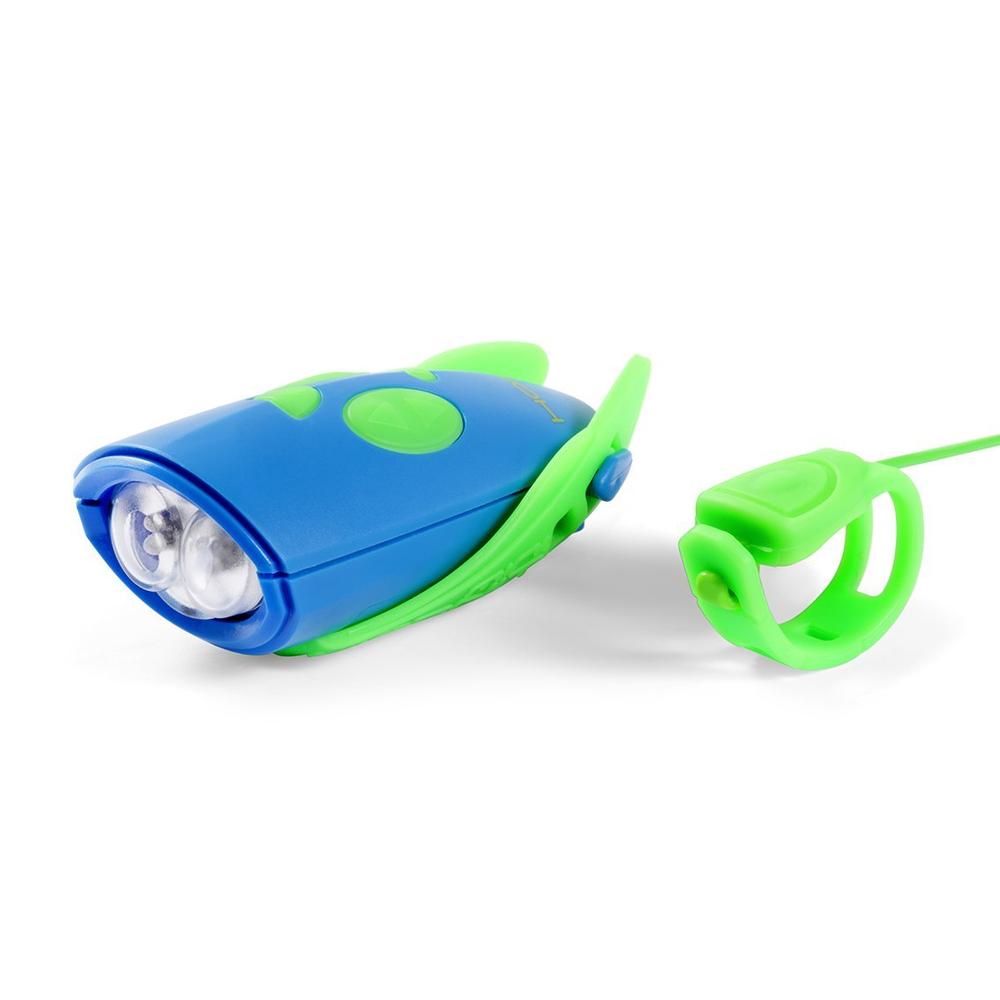 Hornit Bike Horn & Light - Hornit Mini (green & blue) - 25 Sounds!-felix & mina