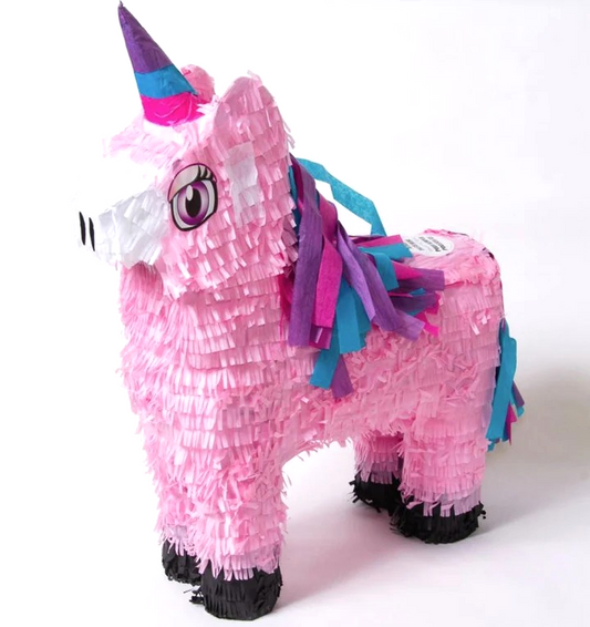 Piñata Unicorn with stick and mask (filling included)
