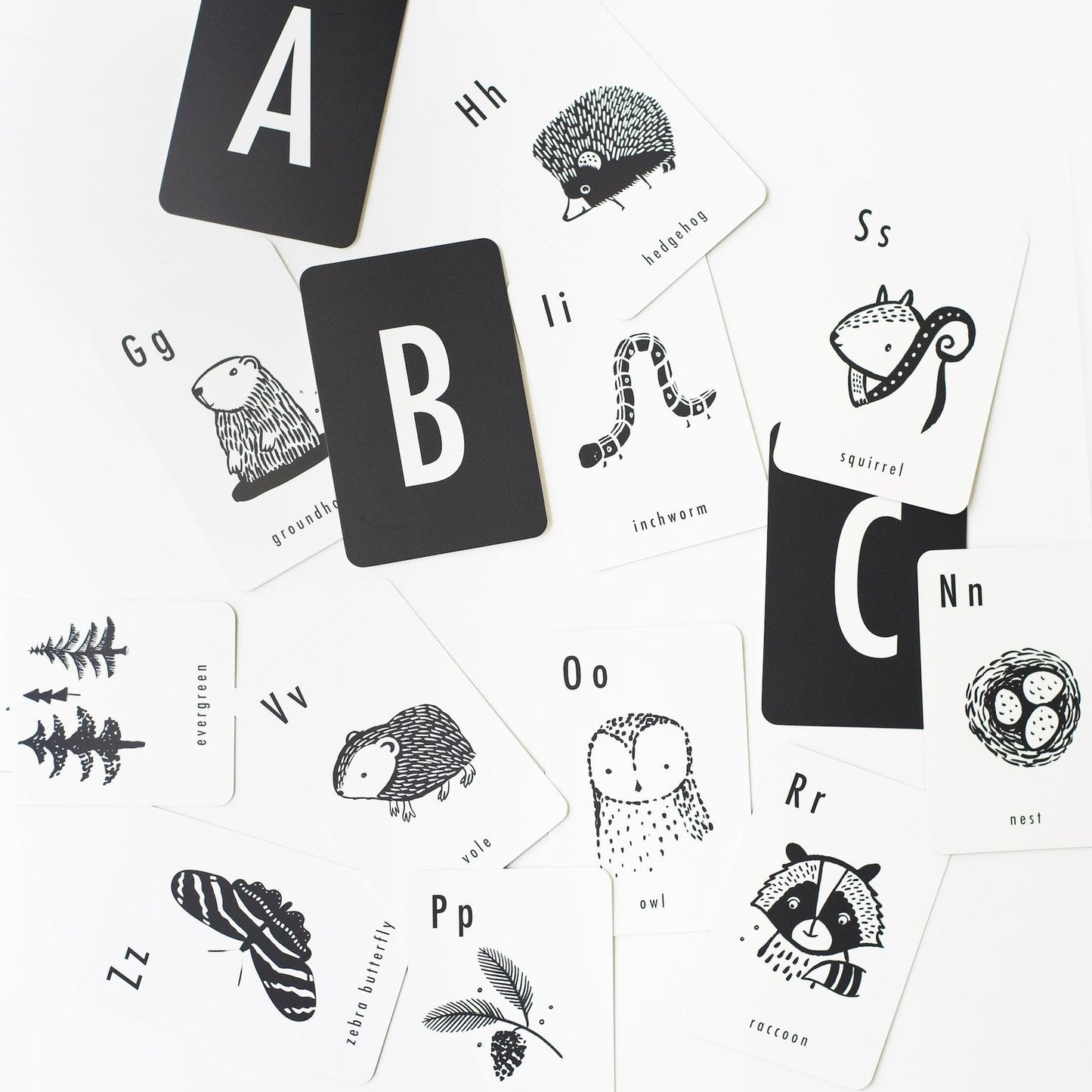 Wee Gallery Woodland Alphabet Cards-felix & mina